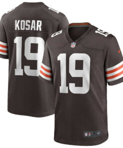 Bernie Kosar 19 Cleveland Browns Men Game Retired Jersey - Brown JS3625 nicesnker
