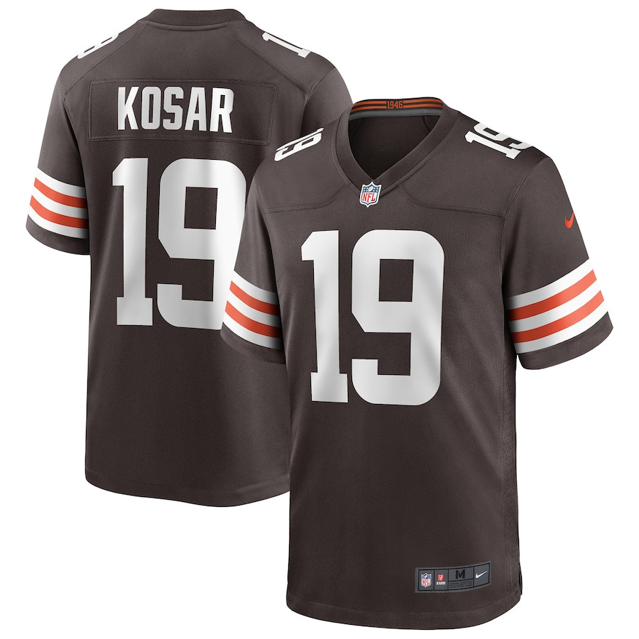 Bernie Kosar 19 Cleveland Browns Men Game Retired Jersey - Brown JS3625 nicesnker