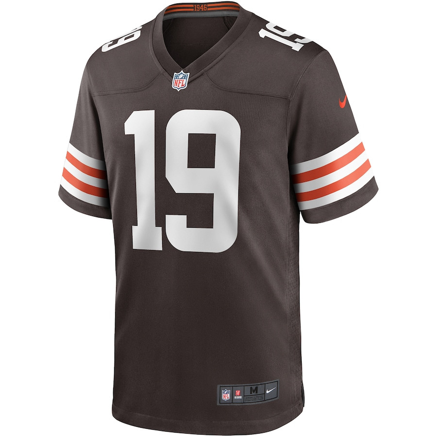 Bernie Kosar 19 Cleveland Browns Men Game Retired Jersey - Brown JS3625 nicesnker - Image 2
