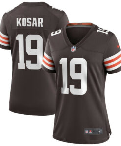 Bernie Kosar 19 Cleveland Browns Women Game Retired Jersey - Brown JS9482 nicesnker