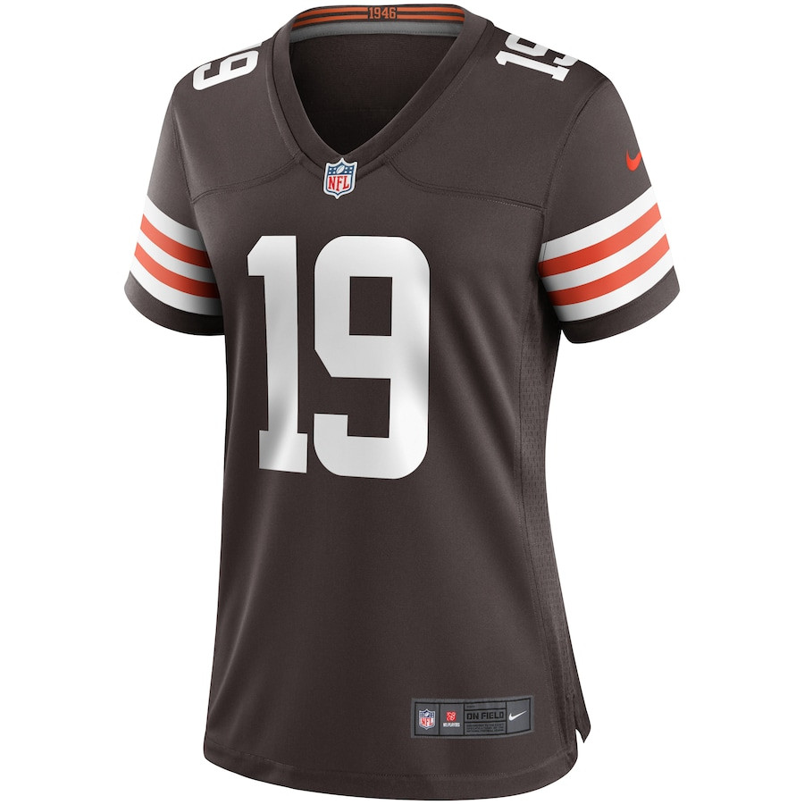 Bernie Kosar 19 Cleveland Browns Women Game Retired Jersey - Brown JS9482 nicesnker - Image 2