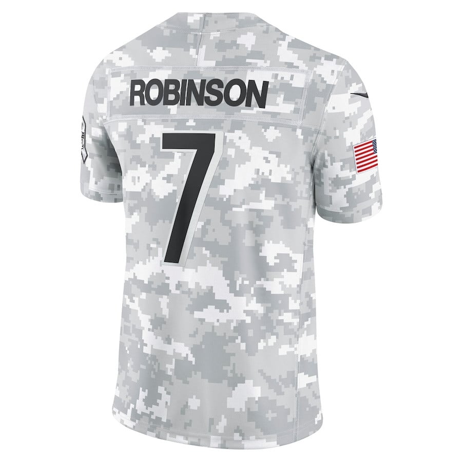 Bijan Robinson 7 Atlanta Falcons 2024 Salute to Service Limited Men Jersey - Arctic Camo JS5031 nicesnker - Image 3