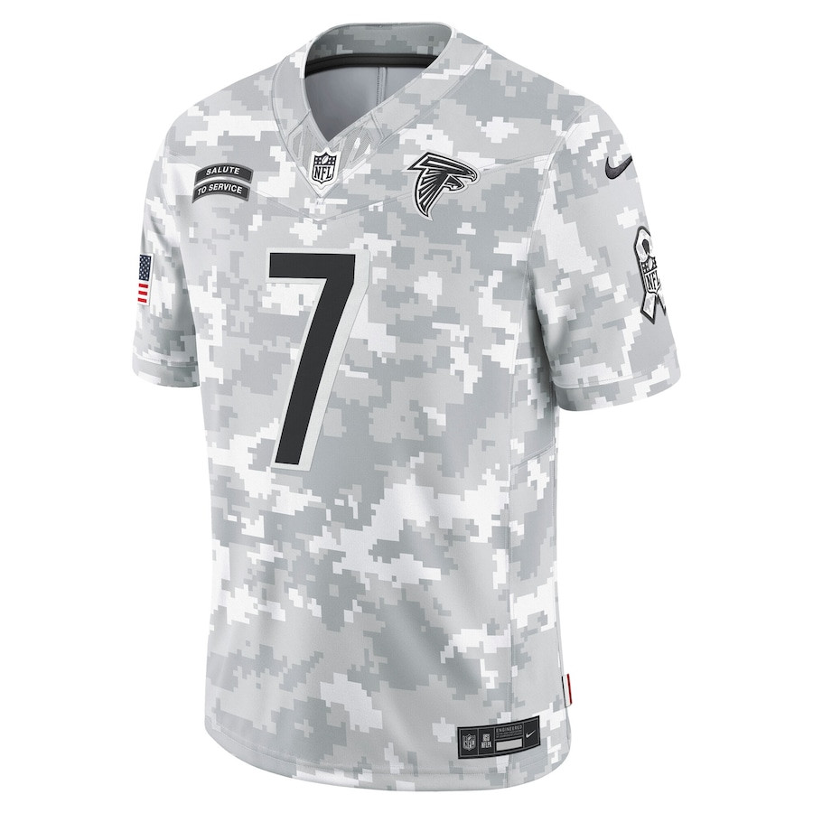Bijan Robinson 7 Atlanta Falcons 2024 Salute to Service Limited Men Jersey - Arctic Camo JS5031 nicesnker - Image 2