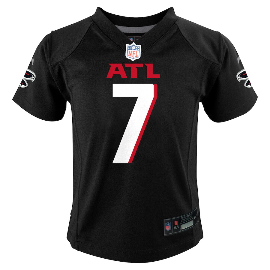 Bijan Robinson 7 Atlanta Falcons Team Player Game YOUTH Jersey - Black JS1259 nicesnker - Image 2