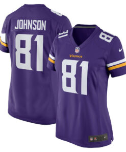 Bisi Johnson 81 Minnesota Vikings Women Game Jersey - Purple JS9093 nicesnker
