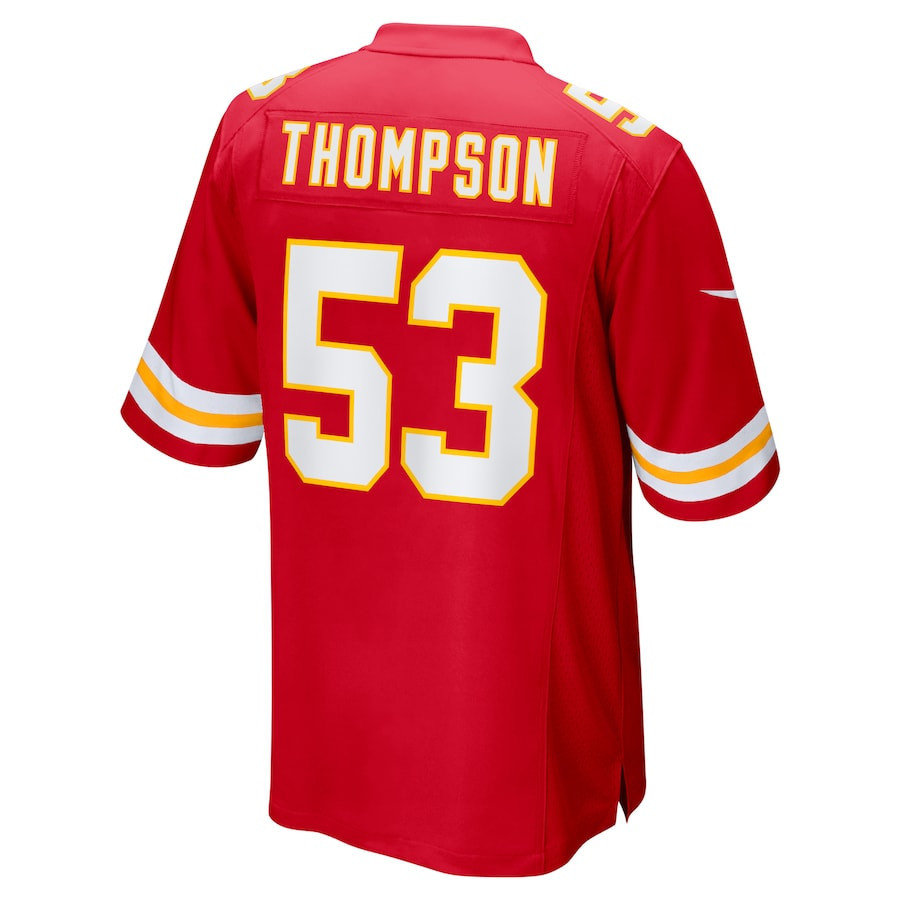 BJ Thompson #53 Kansas City Chiefs Super Bowl LIX Jersey - Men's - Red JS2788 nicesnker - Image 3