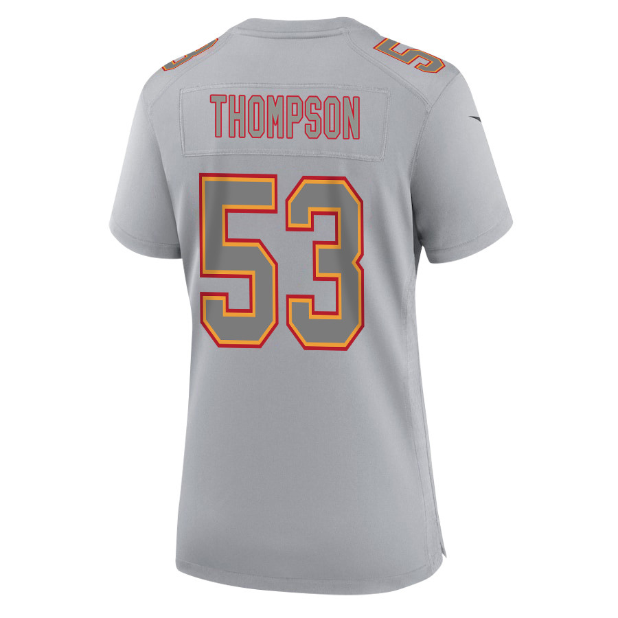 BJ Thompson 53 Kansas City Chiefs Super Bowl LVIII Champions 4X Atmosphere Fashion Game Women Jersey - Gray JS2980 nicesnker - Image 3