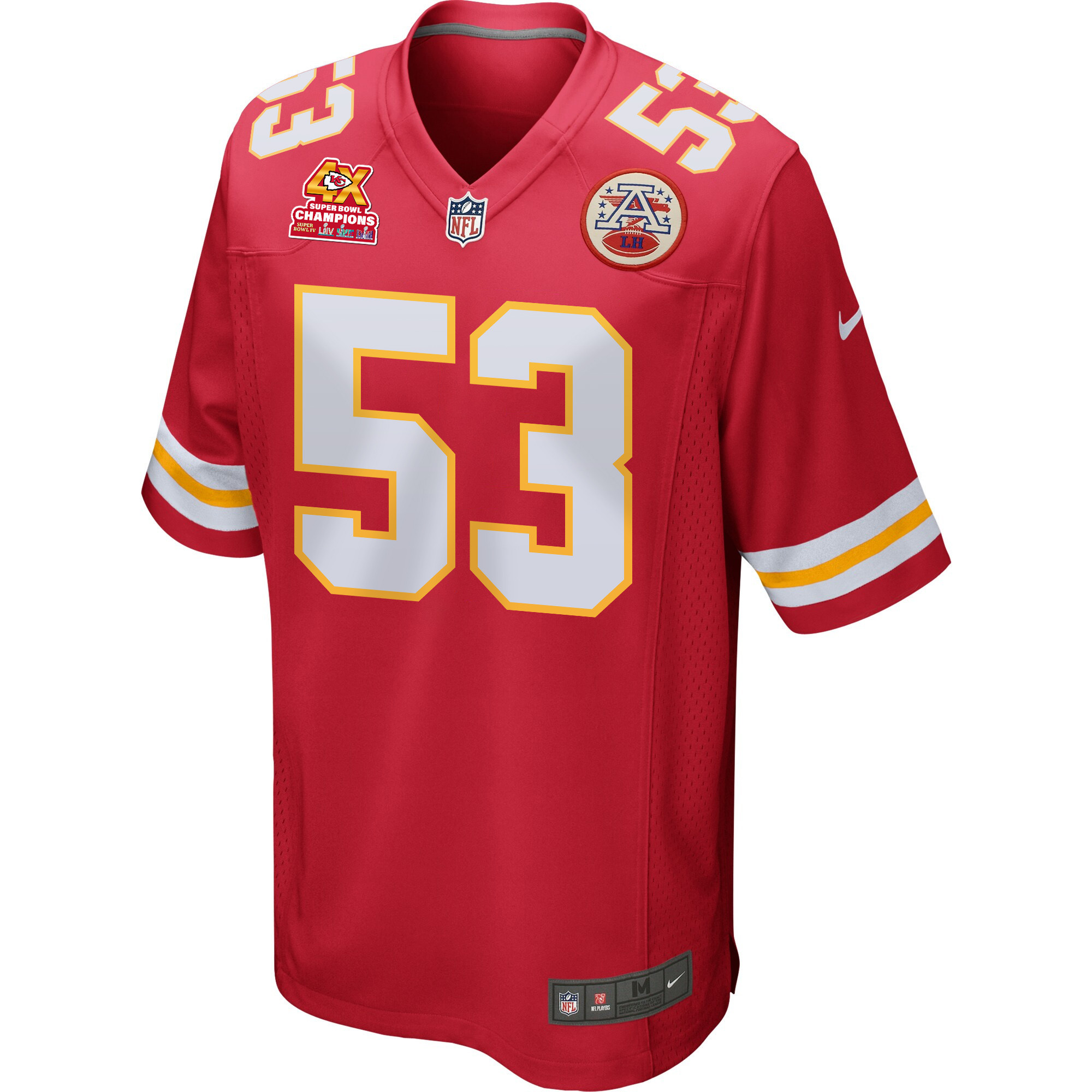 BJ Thompson 53 Kansas City Chiefs Super Bowl LVIII Champions 4X Game Men Jersey - Red JS1940 nicesnker - Image 2