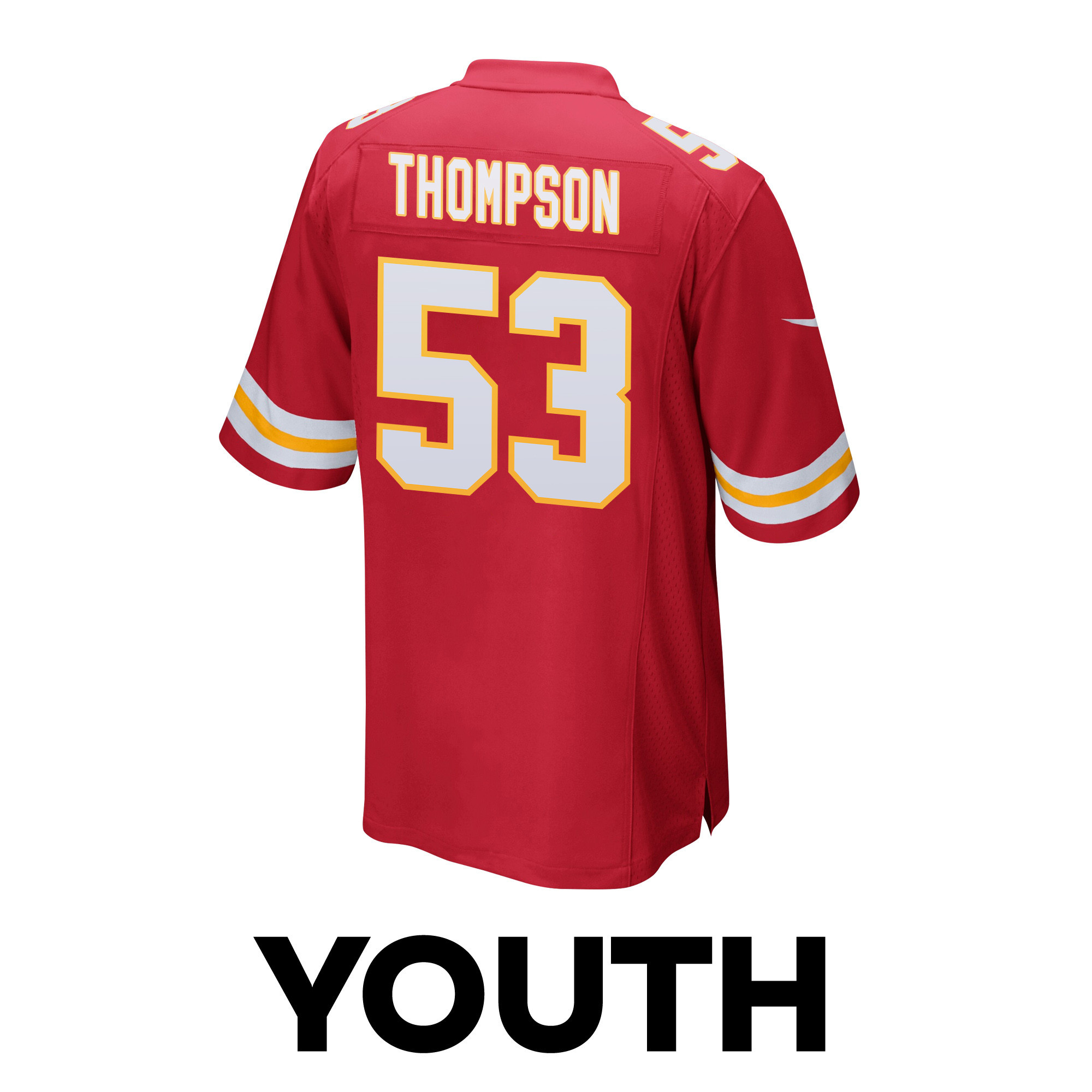 BJ Thompson 53 Kansas City Chiefs Super Bowl LVIII Champions 4X Game YOUTH Jersey - Red JS8739 nicesnker - Image 3