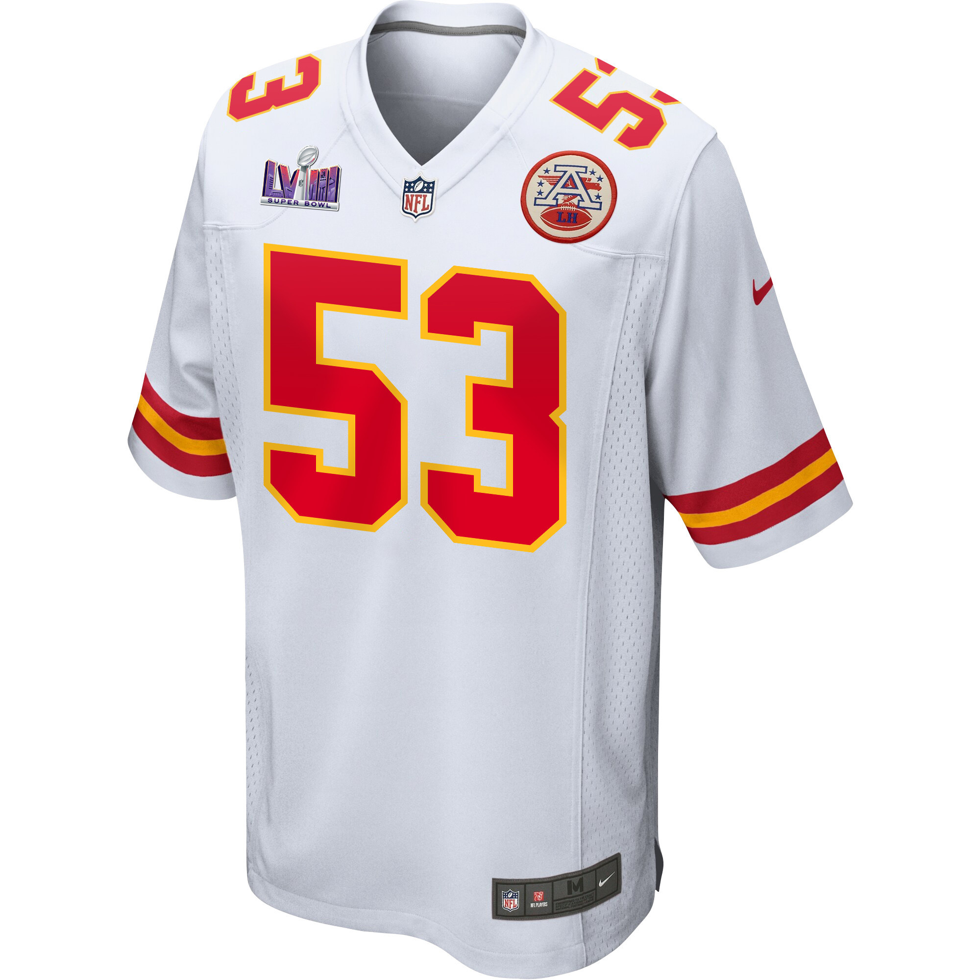 BJ Thompson 53 Kansas City Chiefs Super Bowl LVIII Patch Game Men Jersey - White JS6571 nicesnker - Image 2