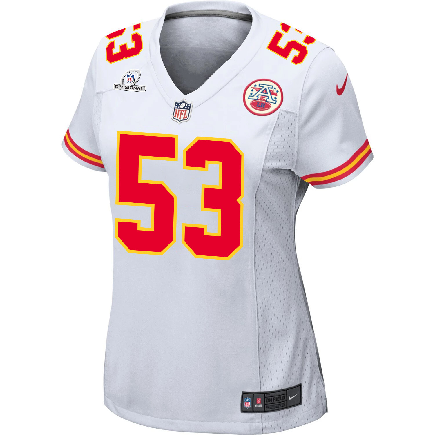 BJ Thompson 53 Kansas City Chiefs Super Bowl LVIII Patch Game Women Jersey - White JS3117 nicesnker - Image 2