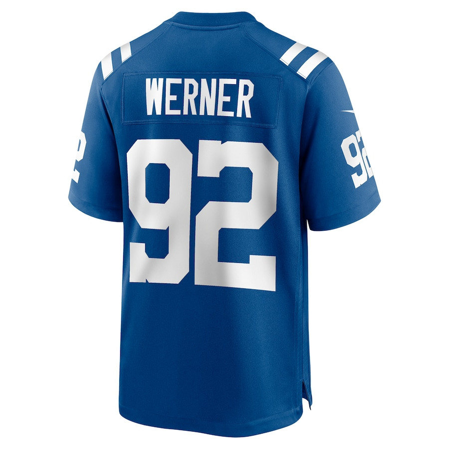 Bjoern Werner 92 Indianapolis Colts Retired Player Game Men Jersey - Royal JS6871 nicesnker - Image 3