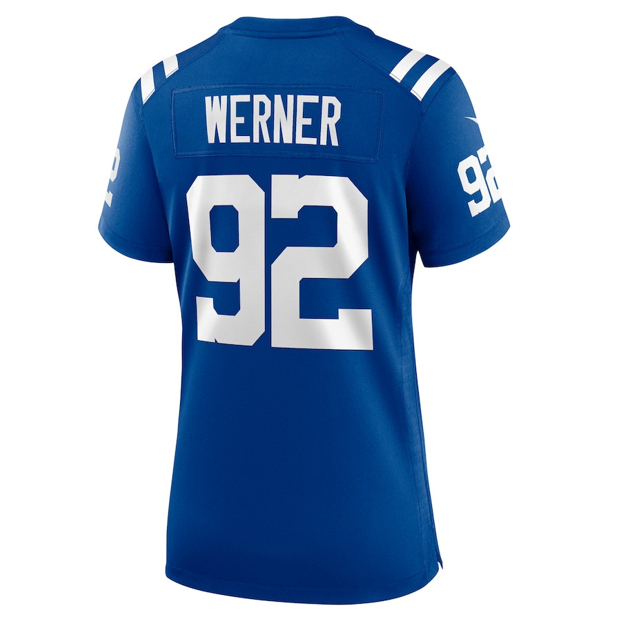 Bjoern Werner 92 Indianapolis Colts Women's Retired Player Game Jersey - Royal JS6876 nicesnker - Image 3