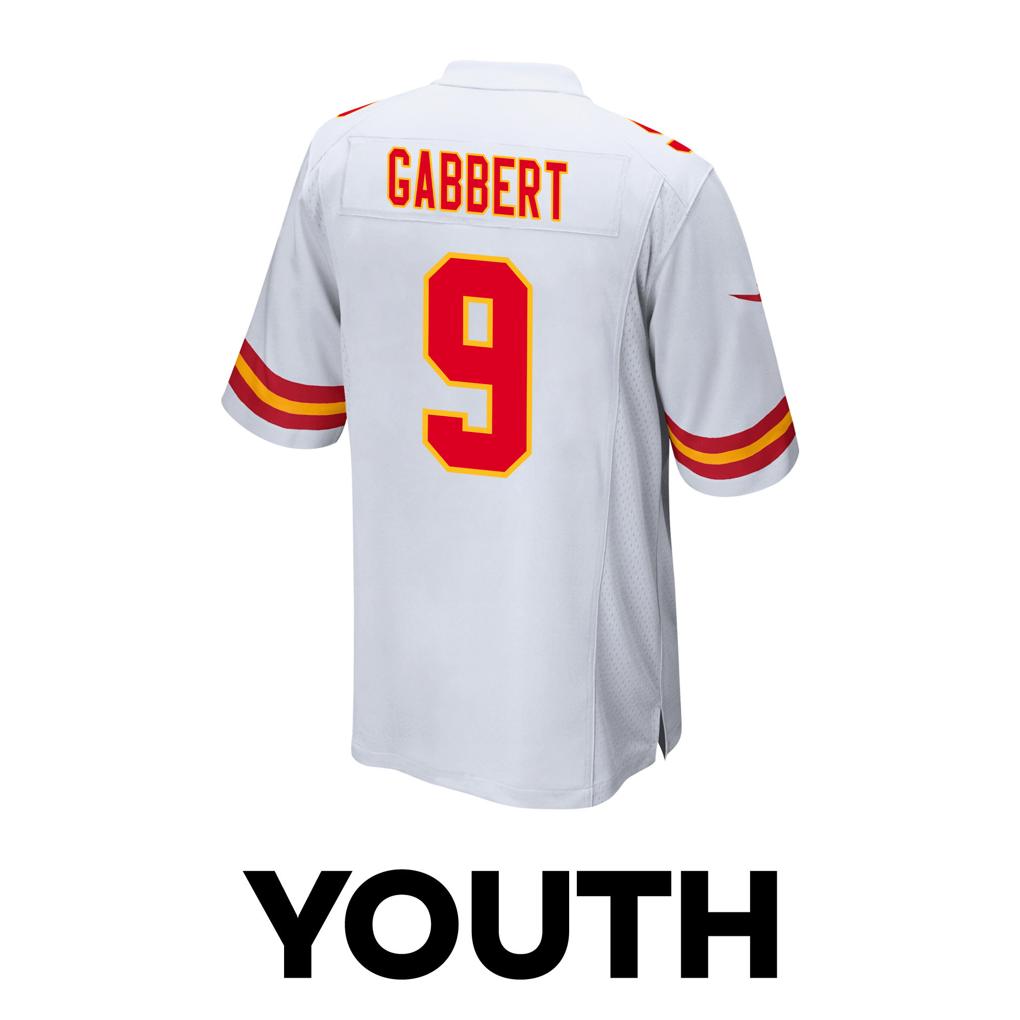 Blaine Gabbert 9 Kansas City Chiefs Super Bowl LVIII Champions 4 Stars Patch Game YOUTH Jersey - White JS6152 nicesnker - Image 3