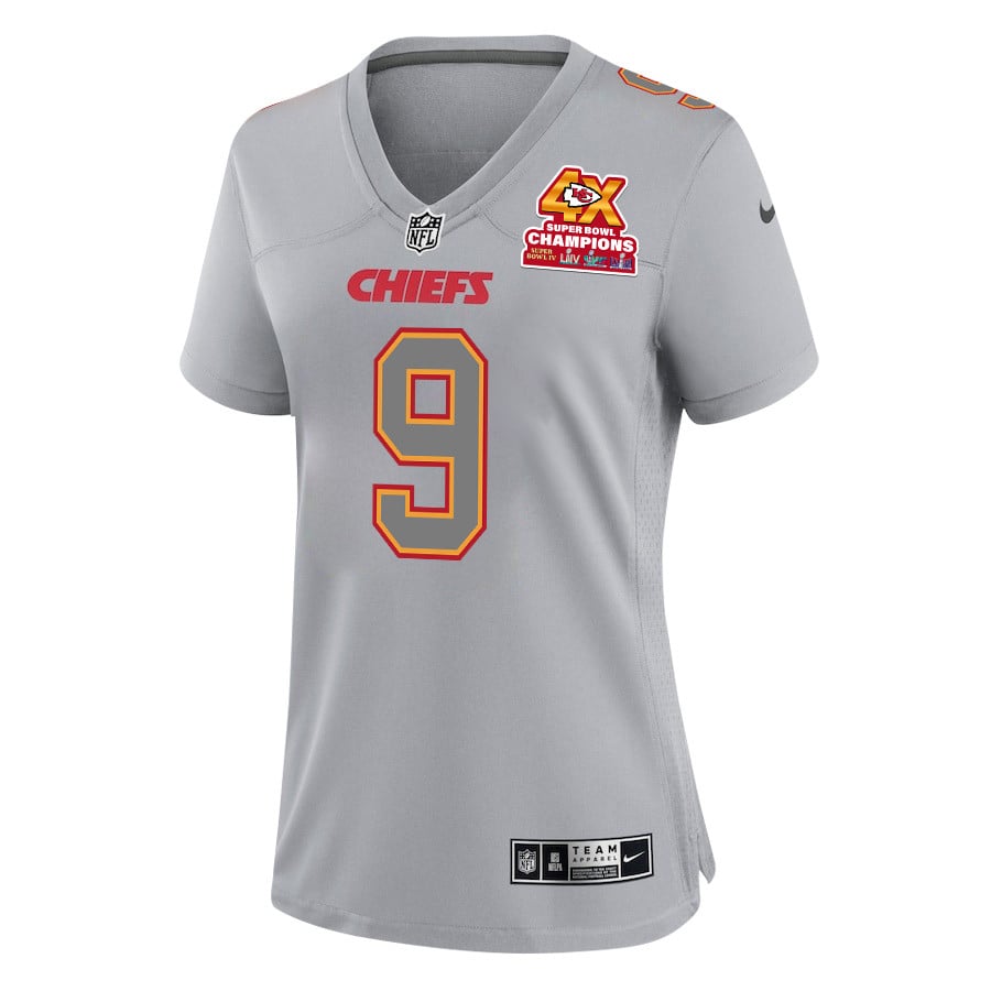 Blaine Gabbert 9 Kansas City Chiefs Super Bowl LVIII Champions 4X Atmosphere Fashion Game Women Jersey - Gray JS3829 nicesnker - Image 2