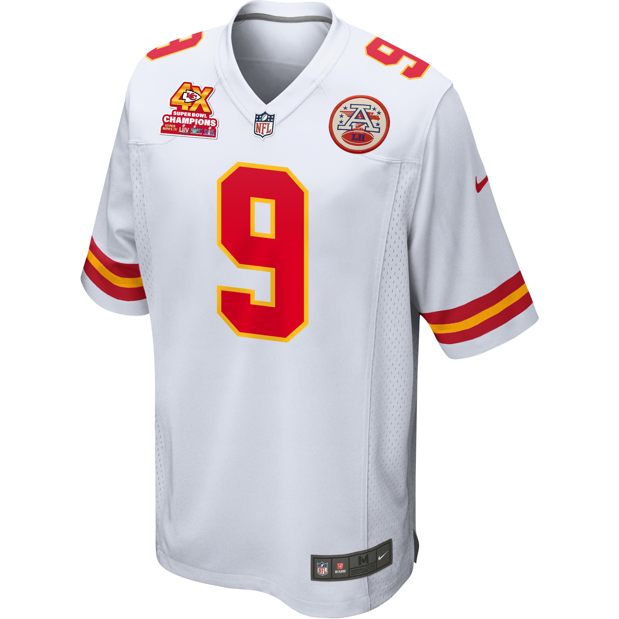 Blaine Gabbert 9 Kansas City Chiefs Super Bowl LVIII Champions 4X Game Men Jersey - White JS2463 nicesnker - Image 2