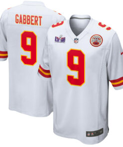 Blaine Gabbert 9 Kansas City Chiefs Super Bowl LVIII Patch Game Men Jersey - White JS6880 nicesnker
