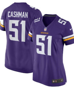 Blake Cashman 51 Minnesota Vikings Team Game Women Jersey - Purple JS8841 nicesnker