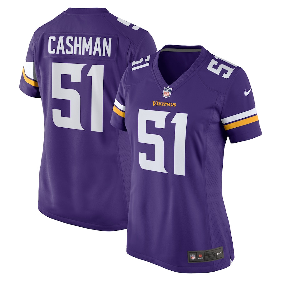 Blake Cashman 51 Minnesota Vikings Team Game Women Jersey - Purple JS8841 nicesnker