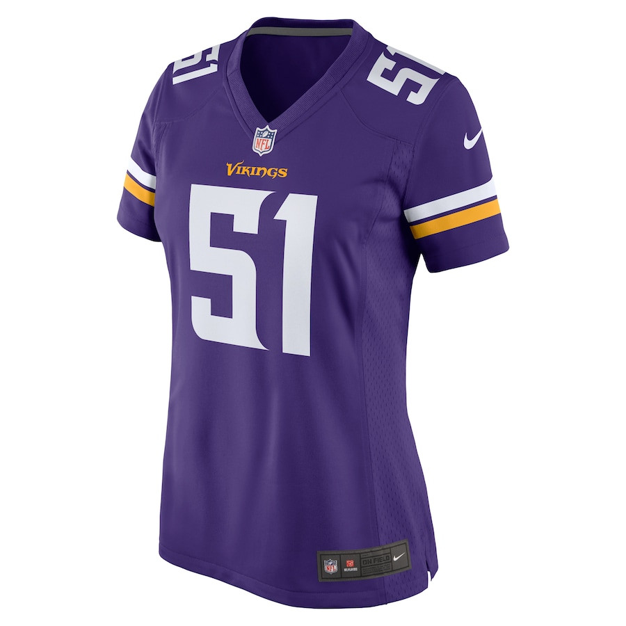 Blake Cashman 51 Minnesota Vikings Team Game Women Jersey - Purple JS8841 nicesnker - Image 2
