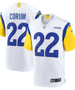 Blake Corum 22 Los Angeles Rams Game Men Jersey - White JS7292 nicesnker