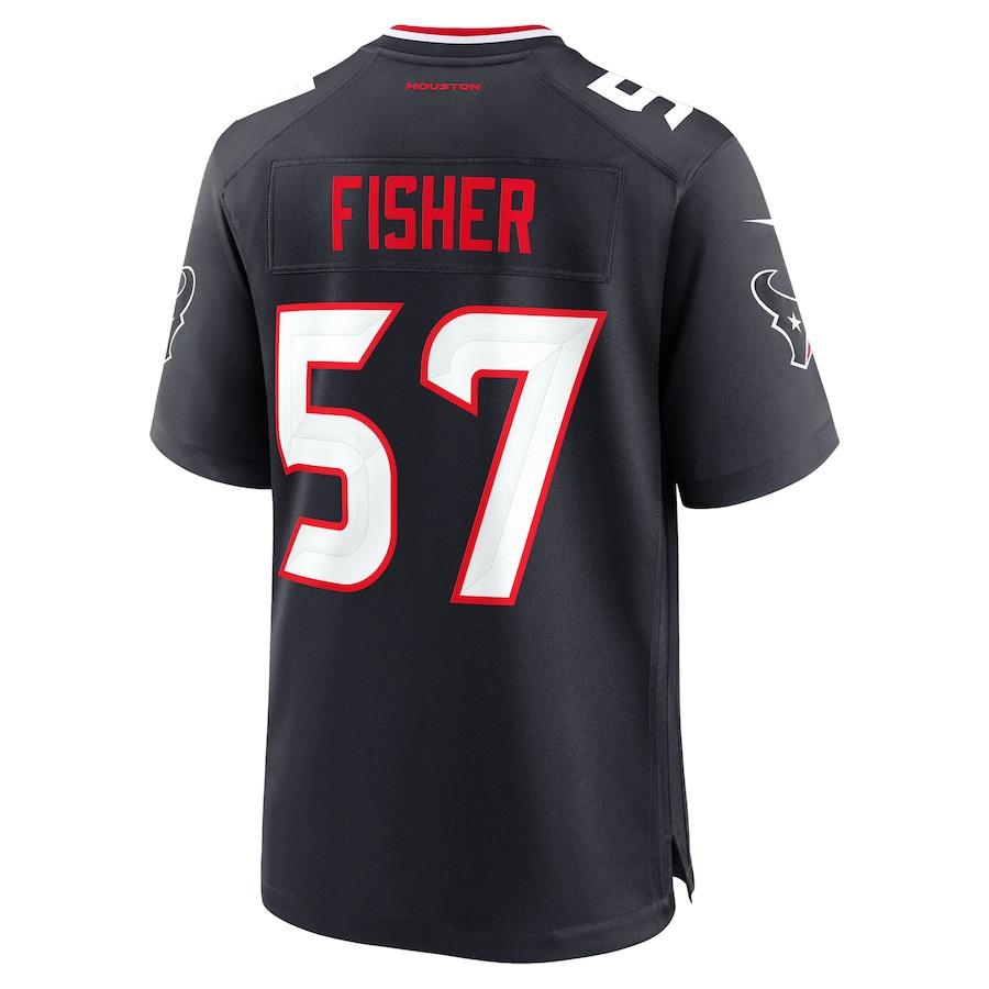 Blake Fisher 57 Houston Texans Team Game Men Jersey - Navy JS2070 nicesnker - Image 3