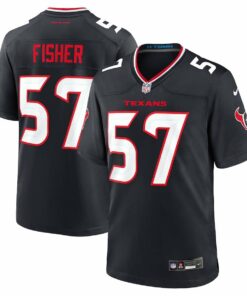 Blake Fisher 57 Houston Texans Team Game Men Jersey - Navy JS2070 nicesnker