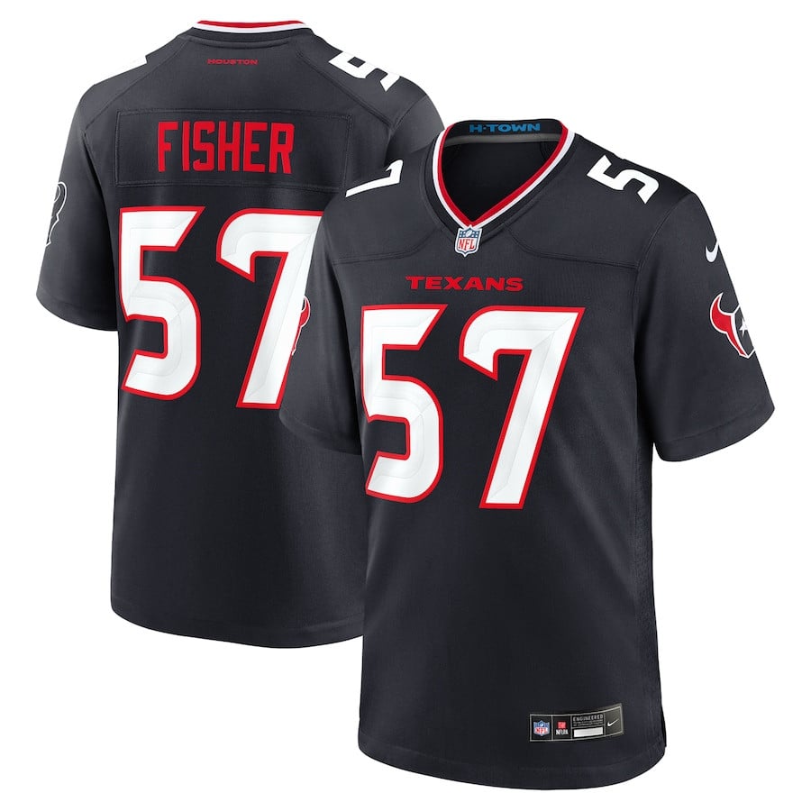 Blake Fisher 57 Houston Texans Team Game Men Jersey - Navy JS2070 nicesnker
