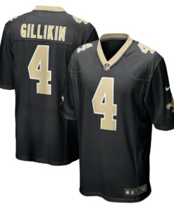 Blake Gilikin 4 New Orleans Saints Men Game Jersey - Black JS9785 nicesnker