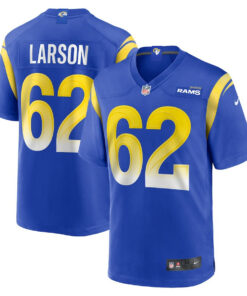 Blake Larson 62 Los Angeles Rams Game Men Jersey - Royal JS8336 nicesnker