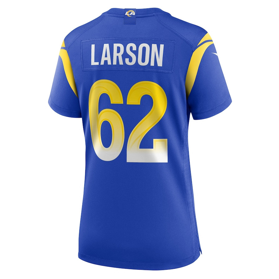 Blake Larson 62 Los Angeles Rams Women's Game Jersey - Royal JS1844 nicesnker - Image 3