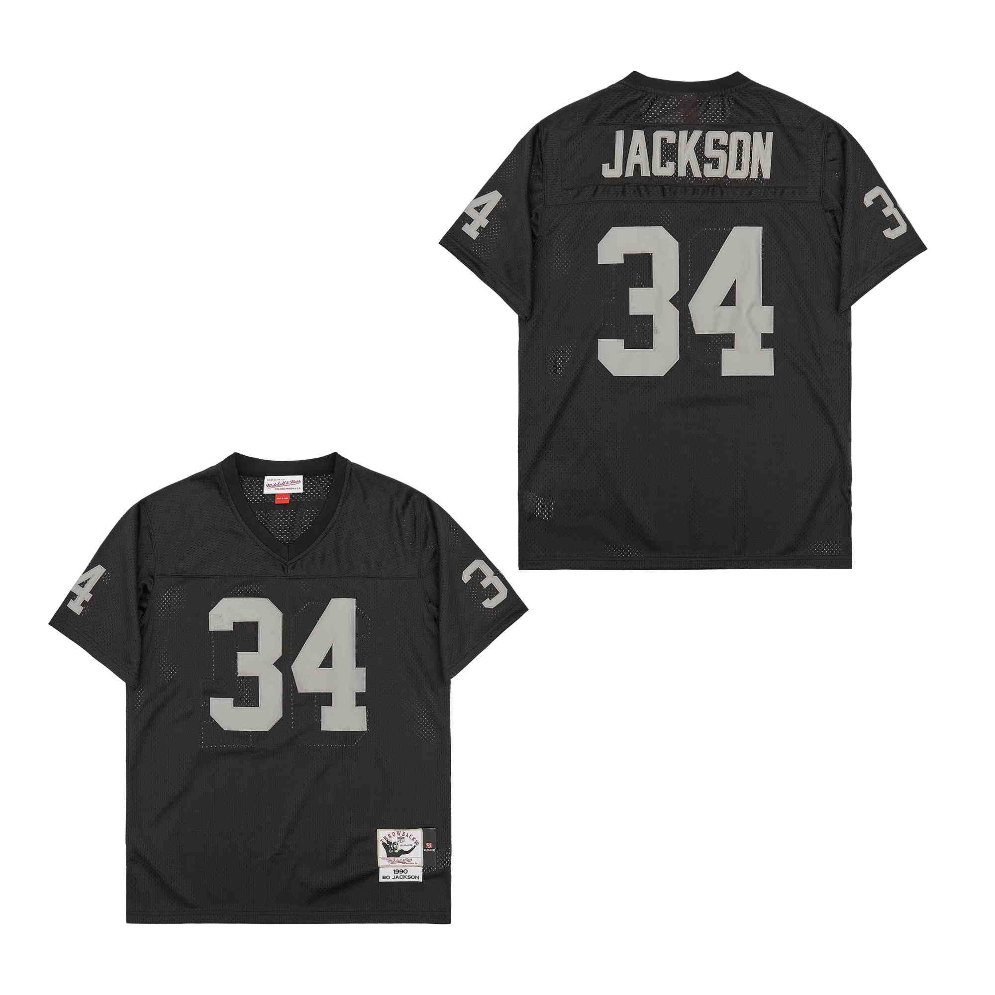 Bo Jackson 34 Las Vegas Raiders Throwback Men Jersey - Black JS3699 nicesnker - Image 2