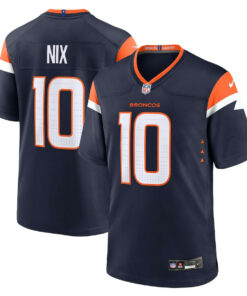 Bo Nix 10 Denver Broncos Alternate Game Men Jersey - Navy JS5993 nicesnker