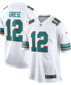 Bob Griese 12 Miami Dolphins Men Retired Jersey - White JS2902 nicesnker