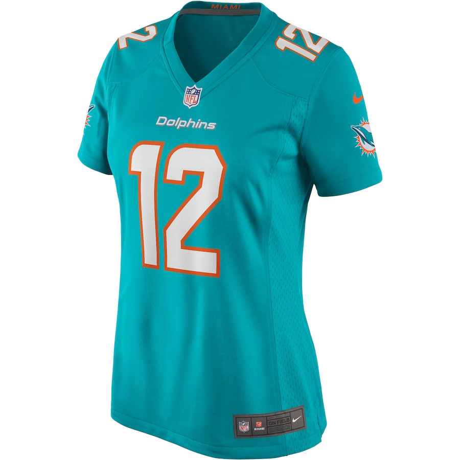 Bob Griese 12 Miami Dolphins Women Game Retired Jersey - Aqua JS1547 nicesnker - Image 2