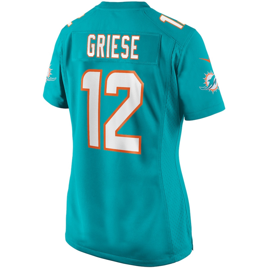 Bob Griese 12 Miami Dolphins Women Game Retired Jersey - Aqua JS1547 nicesnker - Image 3