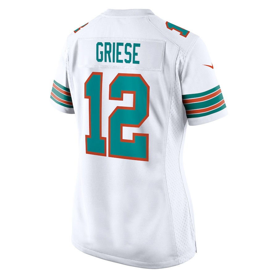 Bob Griese 12 Miami Dolphins Women Retired Jersey - White JS5922 nicesnker - Image 3