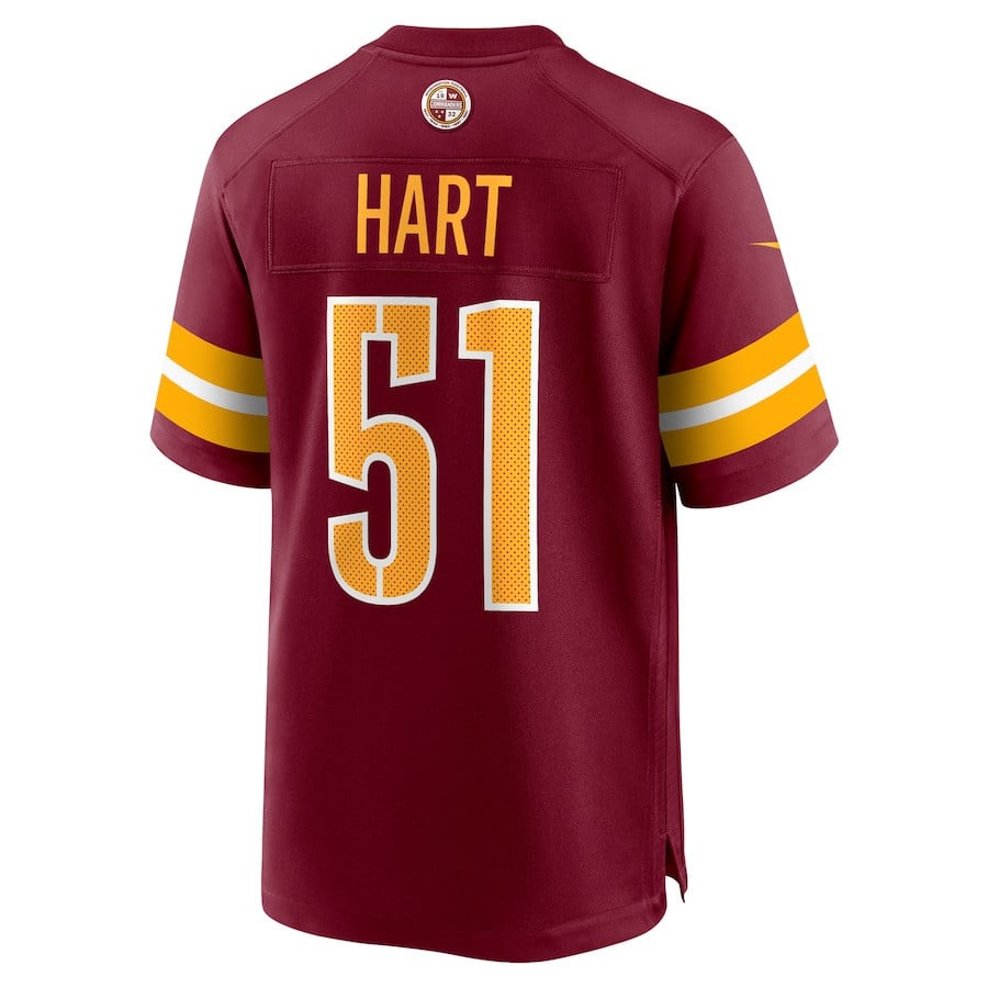 Bobby Hart #51 Washington Commanders Super Bowl LIX Youth Jersey - Burgundy JS5119 nicesnker - Image 3