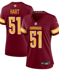 Bobby Hart 51 Washington Commanders Women's Game Jersey - Burgundy JS1668 nicesnker
