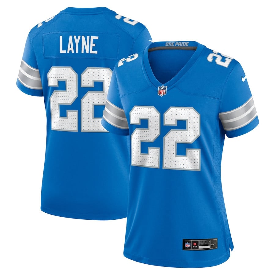 Bobby Layne 22 Detroit Lions Women's Retired Player Game Jersey - Blue JS6884 nicesnker