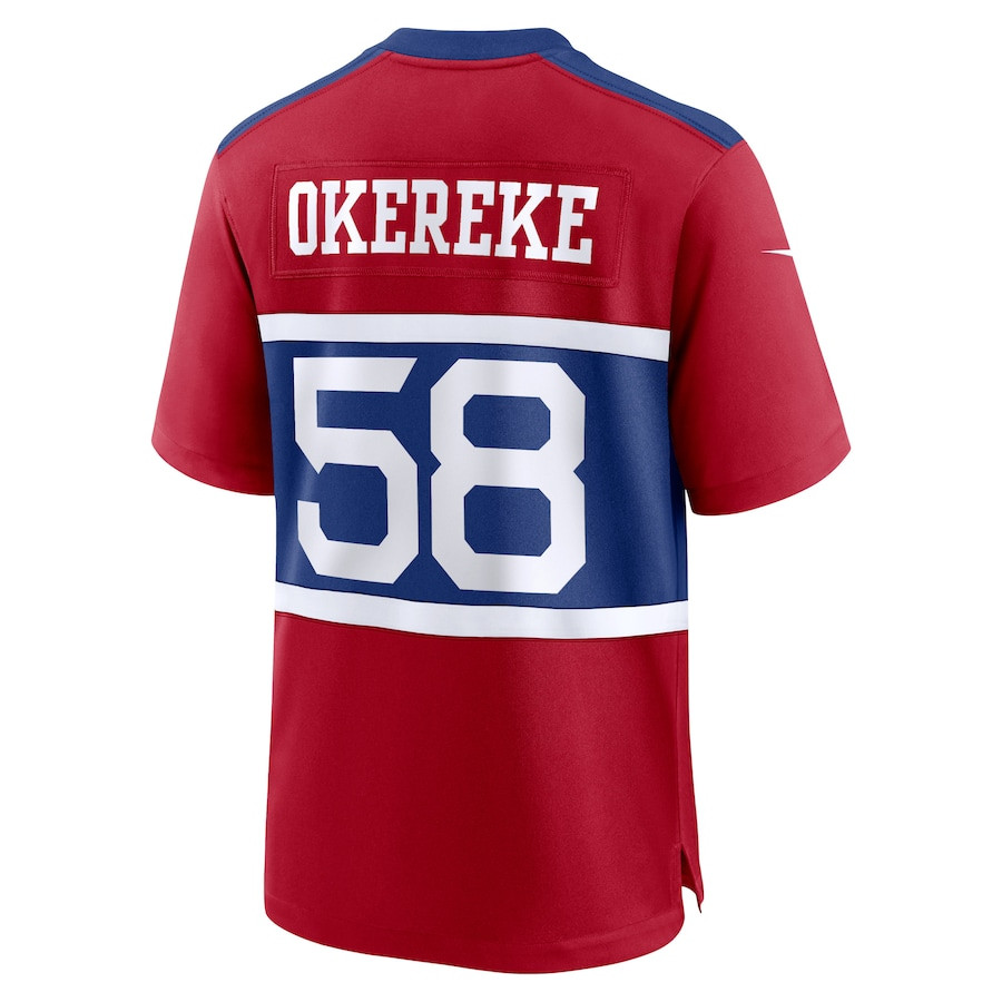 Bobby Okereke 58 New York Giants Alternate Game Men Jersey - Century Red JS1794 nicesnker - Image 3