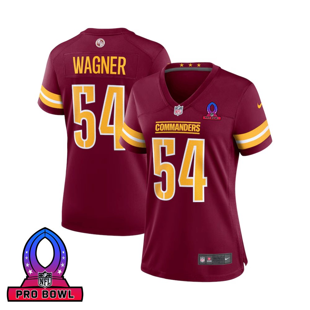 Bobby Wagner 54 Washington Commanders 2025 Pro Bowl Patch Women Game Jersey - Burgundy JS2239 nicesnker