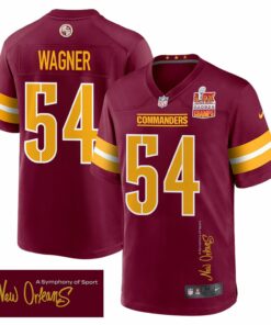 Bobby Wagner 54 Washington Commanders Super Bowl LIX Champions Patch 'New Orleans - A Symphony of Sport' EMBROIDERED Game Men Jersey - Burgundy JS7705 nicesnker