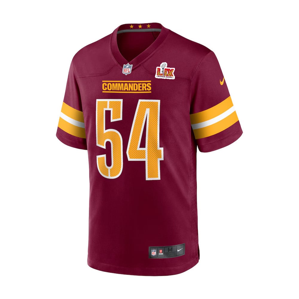 Bobby Wagner #54 Washington Commanders Super Bowl LIX Jersey - Men's - Burgundy JS6695 nicesnker - Image 2
