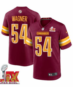 Bobby Wagner #54 Washington Commanders Super Bowl LIX Jersey - Men's - Burgundy JS6695 nicesnker