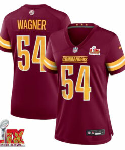 Bobby Wagner #54 Washington Commanders Super Bowl LIX Women's Jersey - Burgundy JS3939 nicesnker