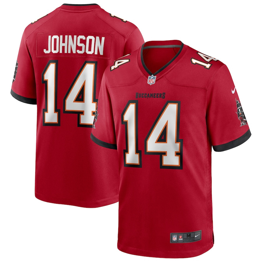 Brad Johnson 14 Tampa Bay Buccaneers Men Game Retired Jersey - Red JS6544 nicesnker