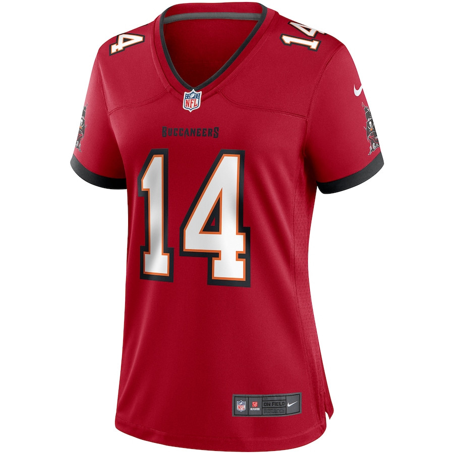 Brad Johnson 14 Tampa Bay Buccaneers Women Game Retired Jersey - Red JS5275 nicesnker - Image 2