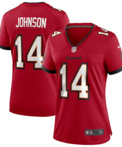 Brad Johnson 14 Tampa Bay Buccaneers Women Game Retired Jersey - Red JS5275 nicesnker