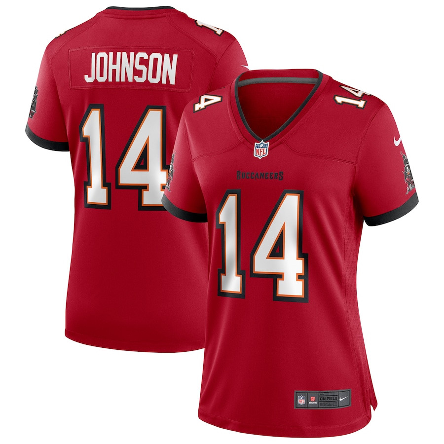 Brad Johnson 14 Tampa Bay Buccaneers Women Game Retired Jersey - Red JS5275 nicesnker